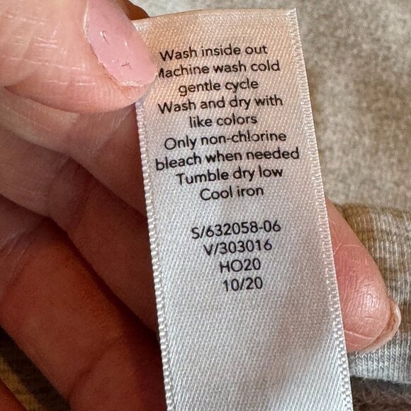 Athleta grey micro stripe pullover sweatshirt size small - Picture 7 of 7